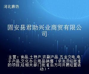 固安縣君助興業(yè)商貿(mào) 貿(mào)易經(jīng)紀(jì)與代理服務(wù)的創(chuàng)新探索